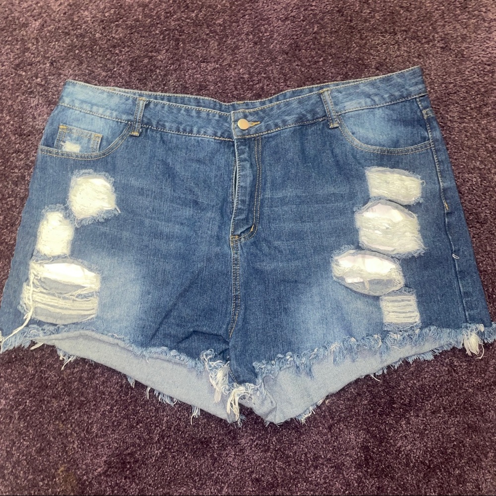 Denim Distressed Shorts